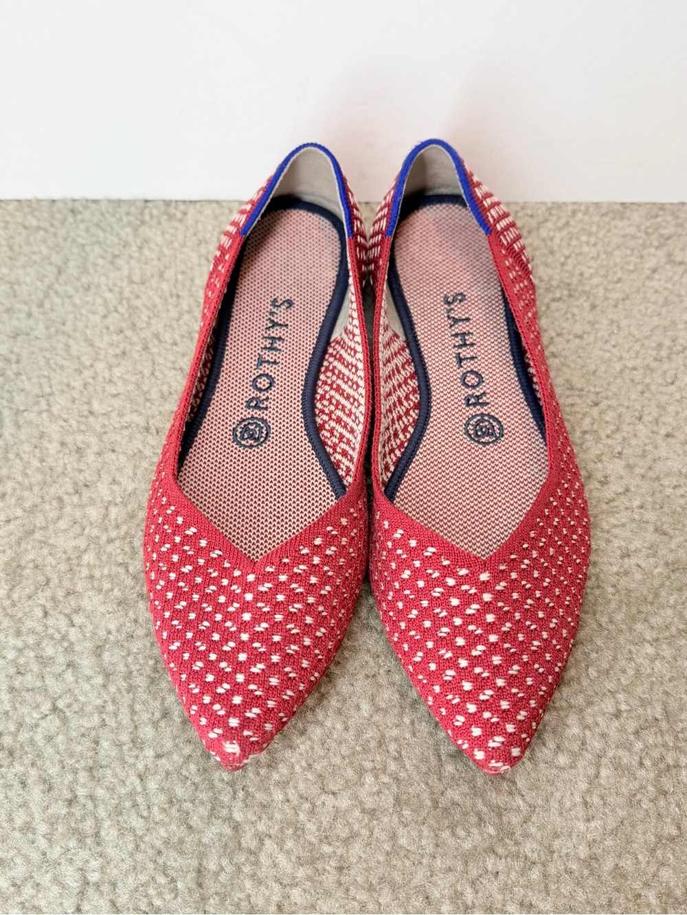 Rothy’s Apple Honeycomb The Pointed Women’s Size 8.5 Slip On Ballet Flats